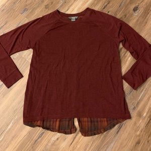 Maroon long sleeve top